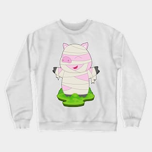 Pig Halloween Mummy Crewneck Sweatshirt